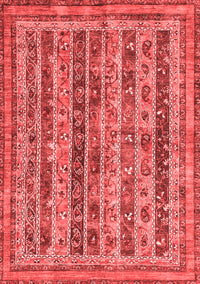 Abstract Red Modern Rug, abs2450red