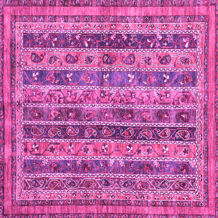 Square Machine Washable Abstract Pink Modern Rug, wshabs2450pnk