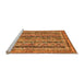 Sideview of Machine Washable Abstract Orange Modern Area Rugs, wshabs2450org