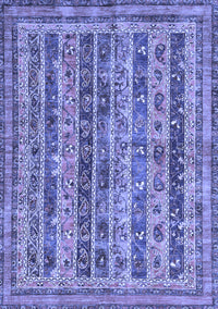 Abstract Blue Modern Rug, abs2450blu