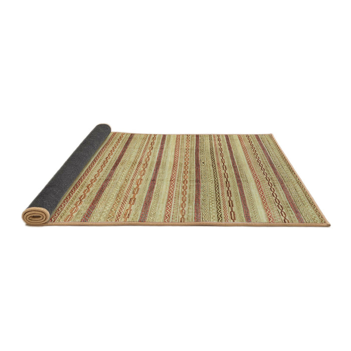 Sideview of Abstract Bronze Brown Modern Rug, abs2451