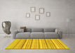 Machine Washable Abstract Yellow Modern Rug in a Living Room, wshabs2451yw