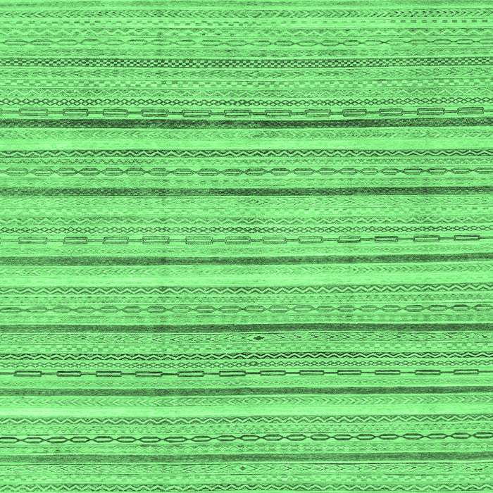 Square Machine Washable Abstract Emerald Green Modern Area Rugs, wshabs2451emgrn