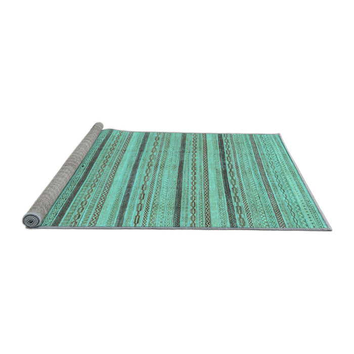 Sideview of Machine Washable Abstract Light Blue Modern Rug, wshabs2451lblu
