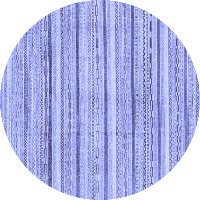 Round Machine Washable Abstract Blue Modern Rug, wshabs2451blu