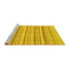 Sideview of Machine Washable Abstract Yellow Modern Rug, wshabs2451yw