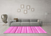 Machine Washable Abstract Pink Modern Rug in a Living Room, wshabs2451pnk