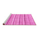 Sideview of Machine Washable Abstract Pink Modern Rug, wshabs2451pnk