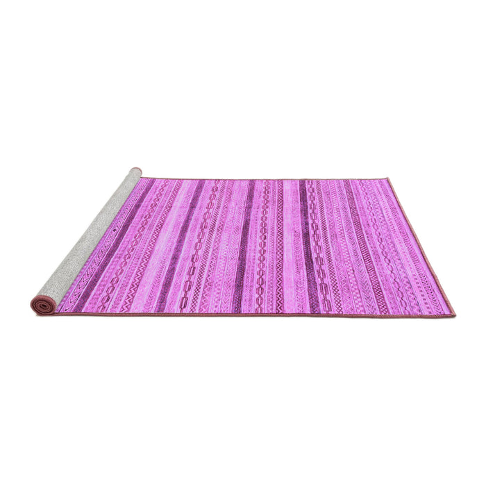Sideview of Machine Washable Abstract Purple Modern Area Rugs, wshabs2451pur