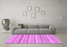 Machine Washable Abstract Purple Modern Area Rugs in a Living Room, wshabs2451pur