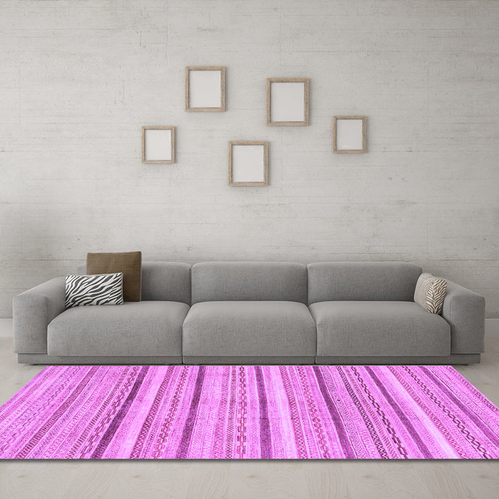 Machine Washable Abstract Purple Modern Area Rugs in a Living Room, wshabs2451pur