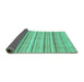 Sideview of Abstract Turquoise Modern Rug, abs2451turq