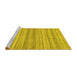 Sideview of Machine Washable Abstract Yellow Modern Rug, wshabs2452yw