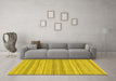 Machine Washable Abstract Yellow Modern Rug in a Living Room, wshabs2452yw