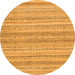 Round Machine Washable Abstract Orange Modern Area Rugs, wshabs2452org