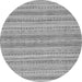 Round Machine Washable Abstract Gray Modern Rug, wshabs2452gry