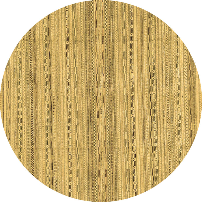Round Abstract Brown Modern Rug, abs2452brn