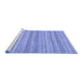 Sideview of Machine Washable Abstract Blue Modern Rug, wshabs2452blu