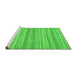 Sideview of Machine Washable Abstract Green Modern Area Rugs, wshabs2452grn