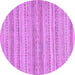 Round Machine Washable Abstract Purple Modern Area Rugs, wshabs2452pur