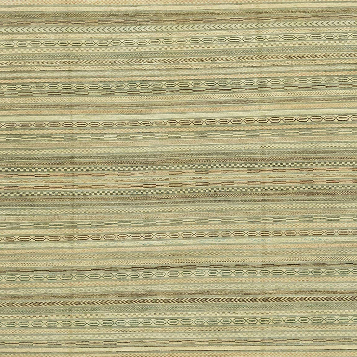 Square Machine Washable Abstract Brass Green Rug, wshabs2452