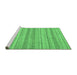 Sideview of Machine Washable Abstract Emerald Green Modern Area Rugs, wshabs2452emgrn