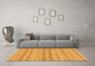 Machine Washable Abstract Orange Modern Area Rugs in a Living Room, wshabs2452org