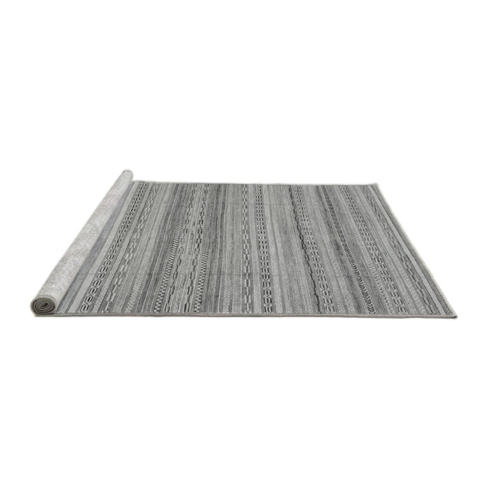 Sideview of Machine Washable Abstract Gray Modern Rug, wshabs2452gry
