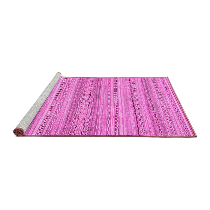 Sideview of Machine Washable Abstract Pink Modern Rug, wshabs2452pnk