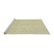 Sideview of Machine Washable Abstract Brown Gold Rug, wshabs2453