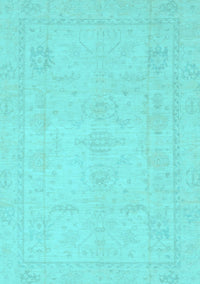 Abstract Light Blue Modern Rug, abs2453lblu