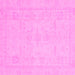 Square Abstract Pink Modern Rug, abs2453pnk