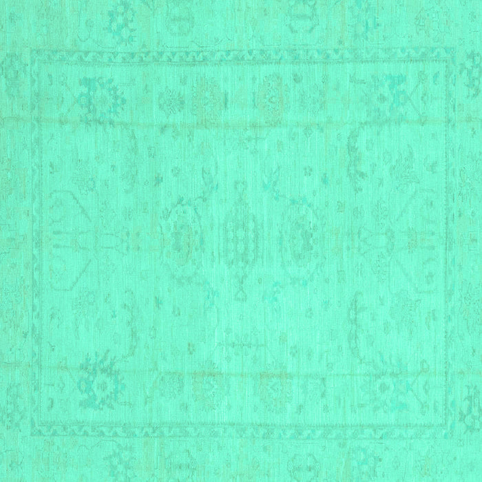 Square Abstract Turquoise Modern Rug, abs2453turq