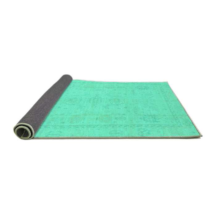Sideview of Abstract Turquoise Modern Rug, abs2453turq