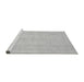 Sideview of Machine Washable Abstract Gray Modern Rug, wshabs2453gry