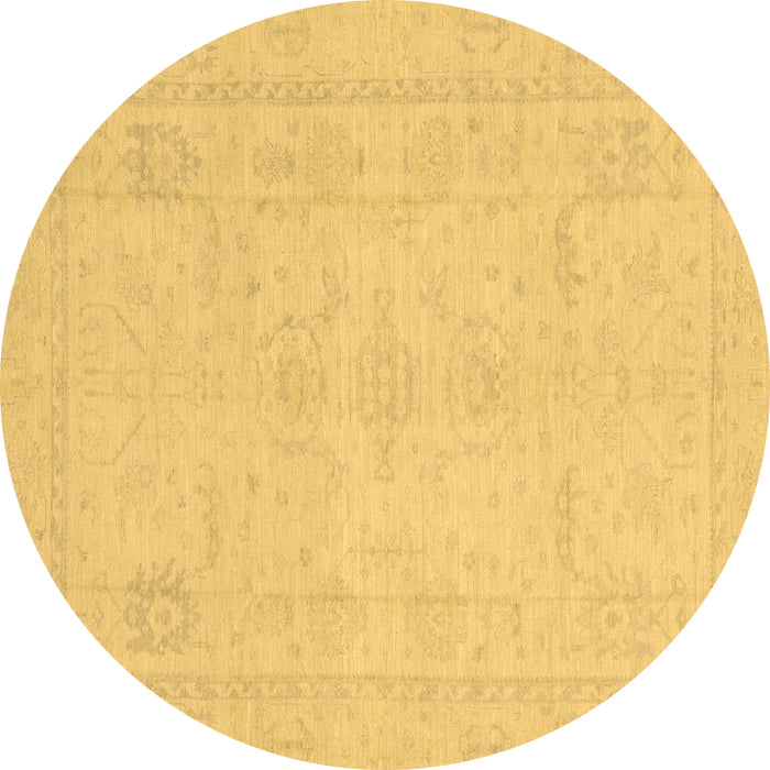 Round Abstract Brown Modern Rug, abs2453brn