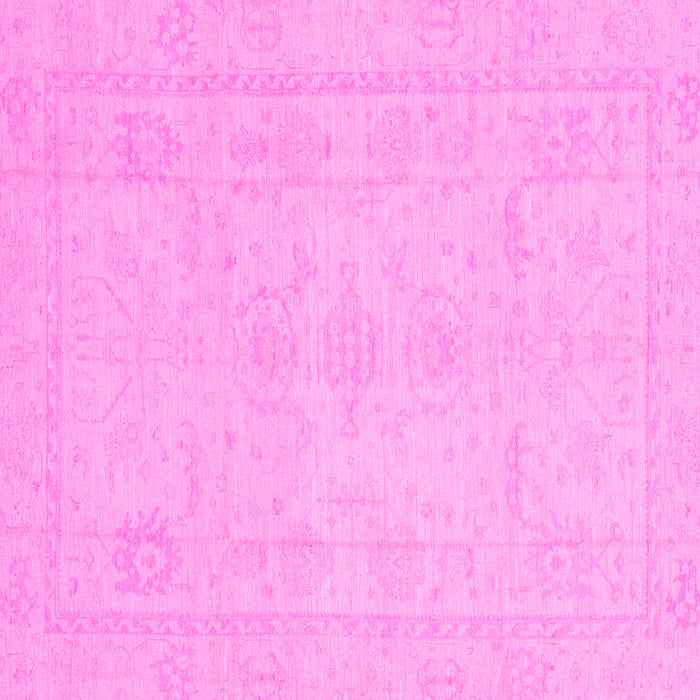 Square Machine Washable Abstract Pink Modern Rug, wshabs2453pnk