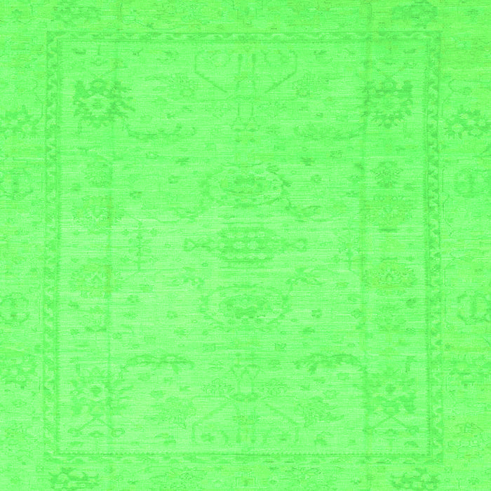 Square Abstract Green Modern Rug, abs2453grn