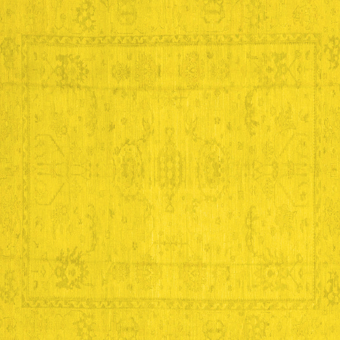 Square Abstract Yellow Modern Rug, abs2453yw