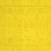 Square Abstract Yellow Modern Rug, abs2453yw