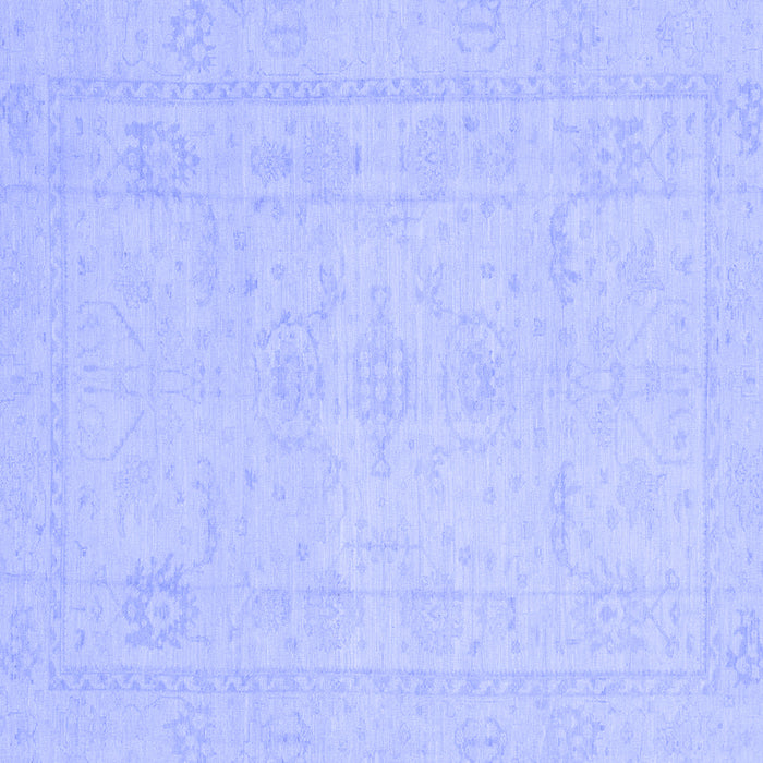 Square Abstract Blue Modern Rug, abs2453blu