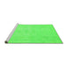 Sideview of Machine Washable Abstract Green Modern Area Rugs, wshabs2453grn