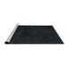 Sideview of Machine Washable Abstract Dark Slate Gray Green Rug, wshabs2454