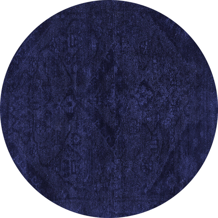Round Persian Blue Bohemian Rug, abs2454blu