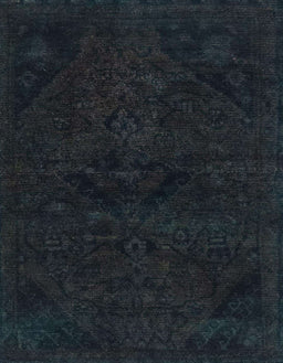 Machine Washable Abstract Dark Slate Gray Green Rug, wshabs2454