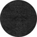 Round Machine Washable Persian Gray Bohemian Rug, wshabs2454gry