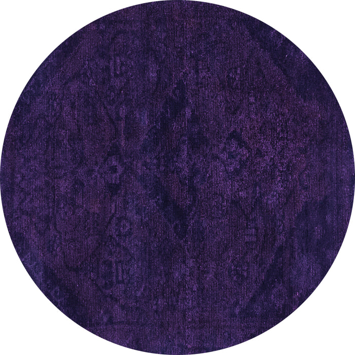 Round Persian Purple Bohemian Rug, abs2454pur