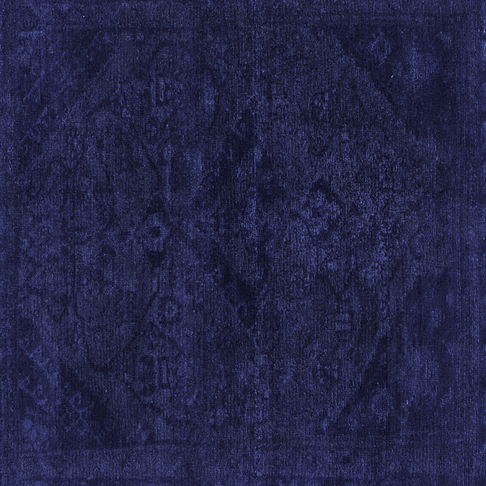 Square Machine Washable Persian Blue Bohemian Rug, wshabs2454blu