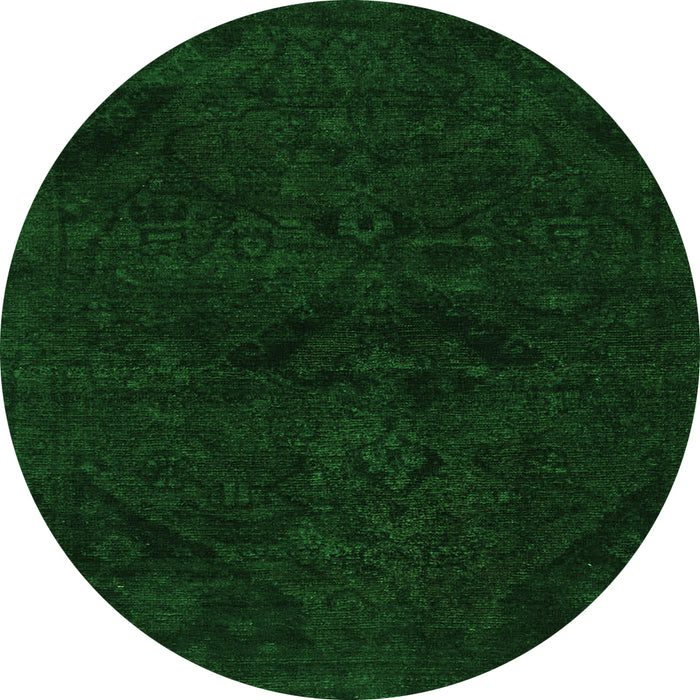 Round Persian Green Bohemian Rug, abs2454grn
