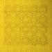 Square Oriental Yellow Traditional Rug, abs2455yw